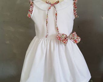 1 dress Peter Pan collar. HAND MADE.
