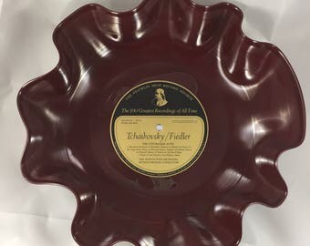 Record Bowl - Burgundy Vinyl