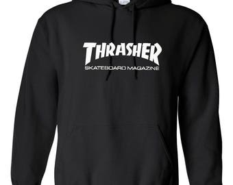 Thrasher Skater Magazine Skate Skateboard Hoodie Gift Unisex Souvenir