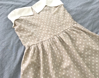 S A L E • Polka Dots Strapless Vintage Dress