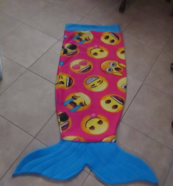 Mermaid tail fish tail childrens emoji cuddle blanket