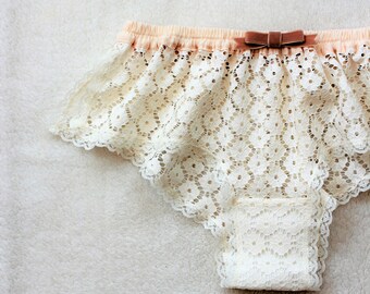 White Chiffon Sleep Boxer/style SHIBAZAKURA (made to order)