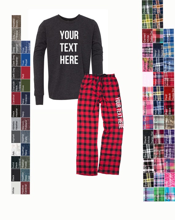 Personalized Boxercraft Flannel Pants F20 with Bella Long