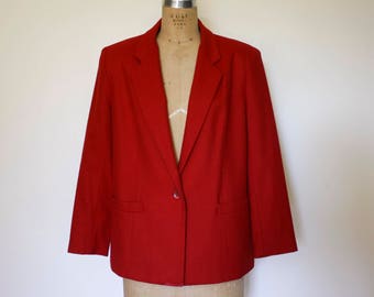 Red velvet blazer | Etsy