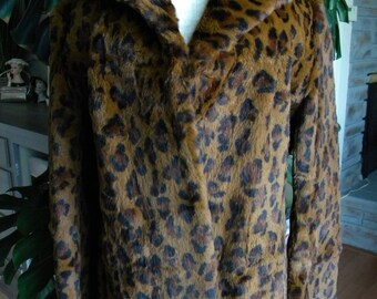 Crazy cat spotted rabbit fur coat / jacket / outerwear