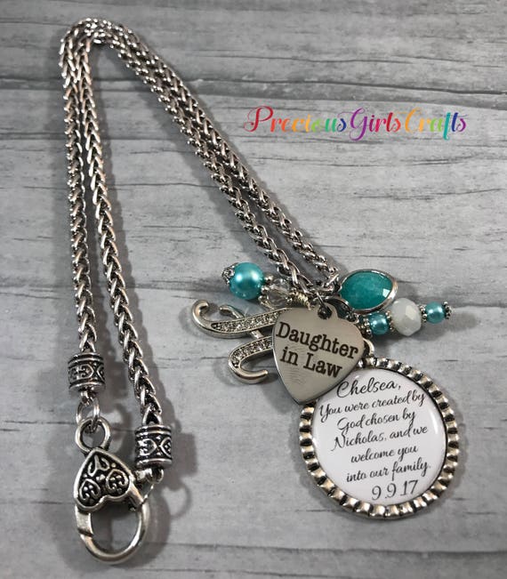 Daughter in Law Necklace. Gift for Bride. Sons Wife. Gift from