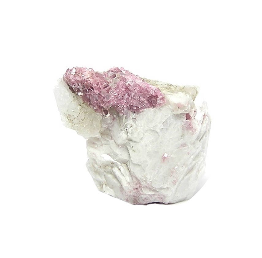 Mica Rare Rose Pink Muscovite with Albite and Quartz rock