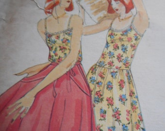 Vintage 1970's Butterick 3660 Kenzo Dress and Skirt Sewing Pattern Size 12 Bust 34