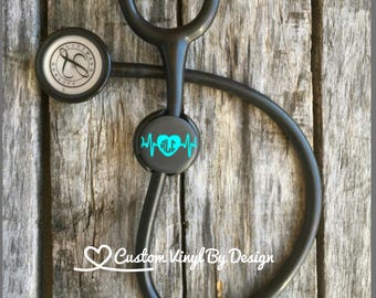 Stethoscope ID Tag, Stethoscope Name Tag, EKG, Stethoscope ID, Stethoscope Cover