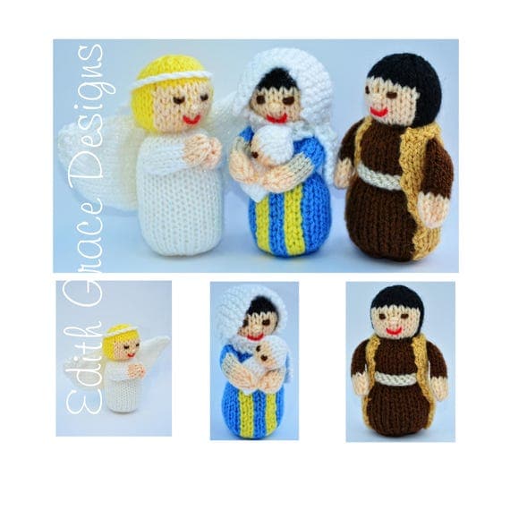 Nativity Toy Knitting Pattern Knitted Nativity Jesus Doll