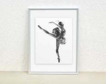 Ballerina drawing | Etsy