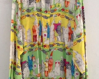 Under My Thumb Satin Oversized Shirt - Baroque Scarf main image 0
