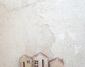 miniature ceramic houses,clay houses,sculpture,handmade ceramics,Christmas gift,housewarming,home decor,unique gift,gift ideas,one of a kind