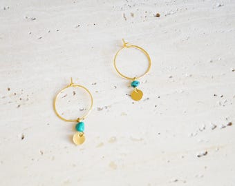 Créoles turquoises édition limitée