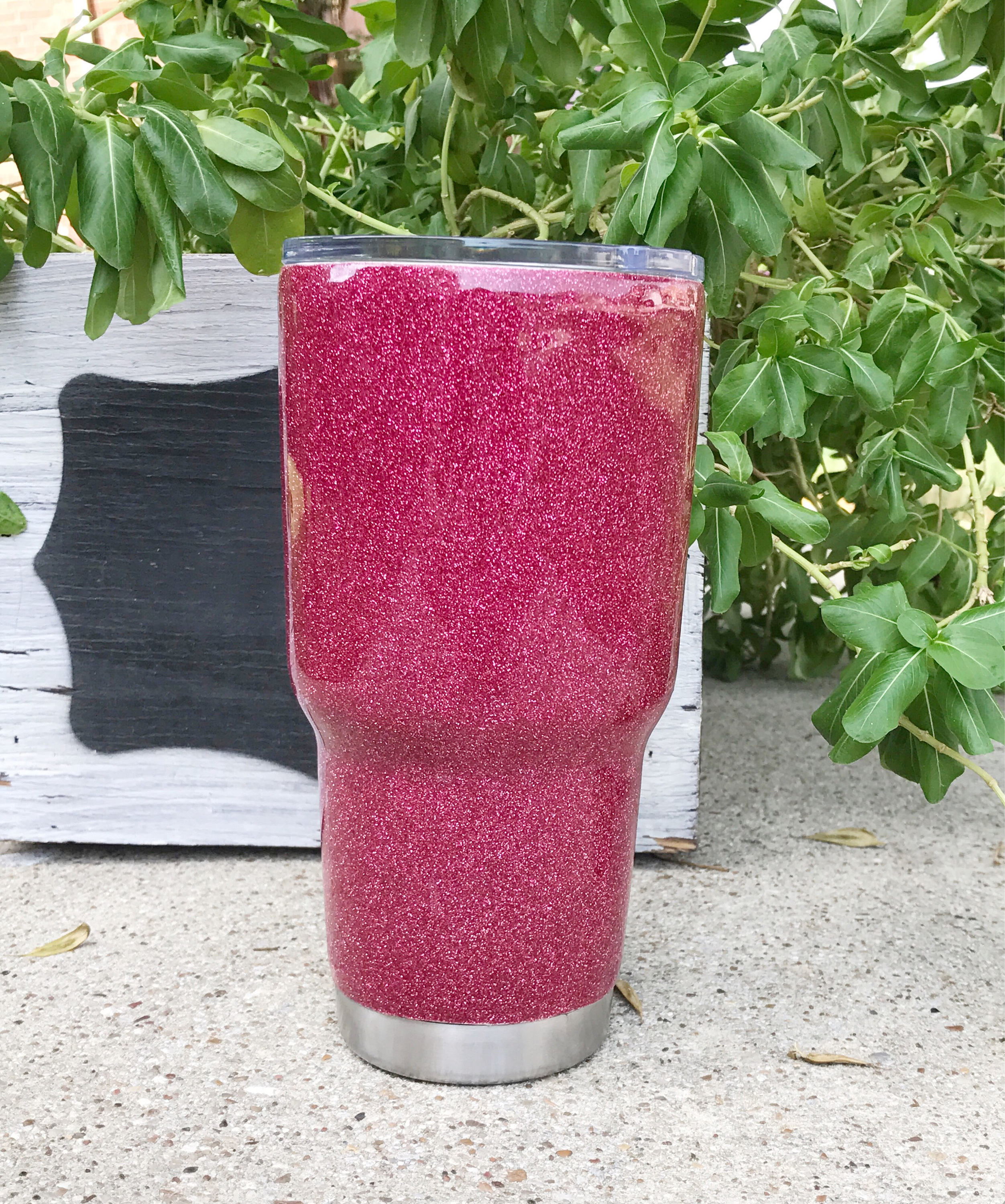 Pink Glitter Tumbler