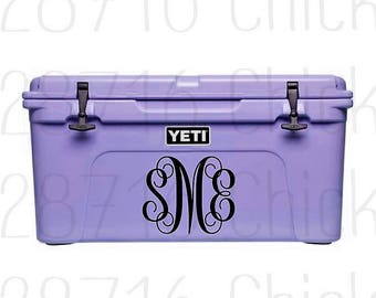 Yeti Cooler Monogram Decal | Yeti Decal | Monogram Decal | Vinyl Decals for Yeti | Cooler Decal | Yeti Decal |