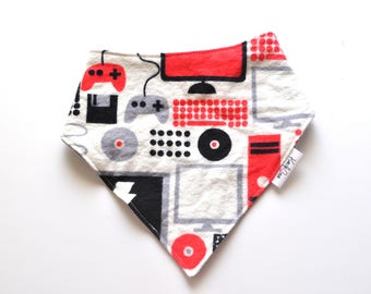 Bandana Bib, baby bandana bib, gamer, future gamer, bib for baby, bibdana, baby bib, baby gift
