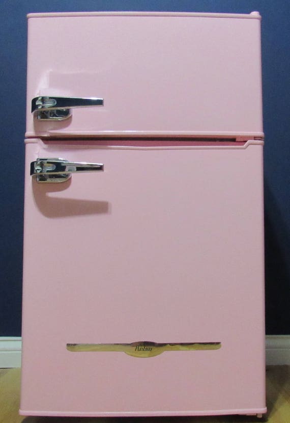Retro Pink Mini Refrigerator Freezer 3.1 Cubic Feet