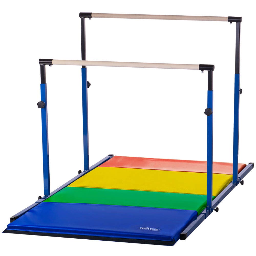 Blue Rainbow Adjustable 3Play Gymnastics Uneven Bars