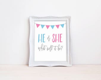He or she sign | Etsy