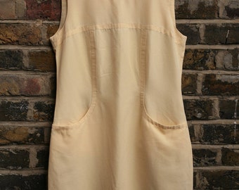 Vintage lemon yellow shift dress 1960 size 10 small