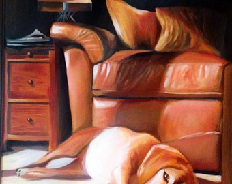 Custom acrylic pet painting, perfect as a gift or home decor