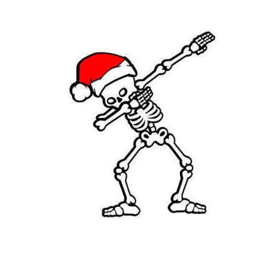 Download Dabbing Santa Skeleton SVG FILE