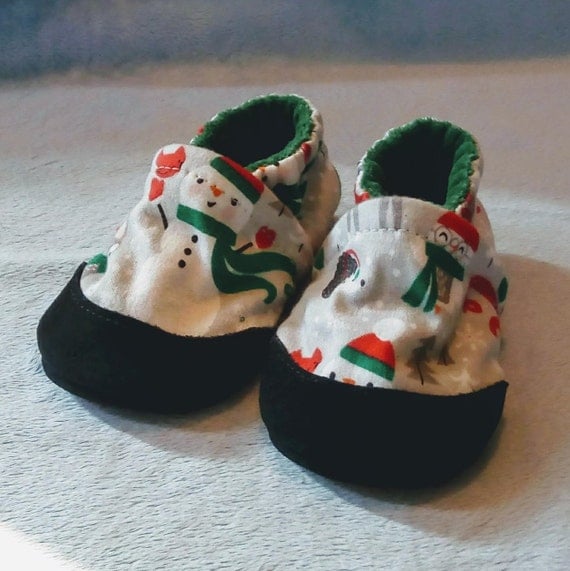 Woodland Snowman: Soft Sole Baby Shoes 6-12M Woodland Snowman: Soft Sole Baby Shoes 6-12M