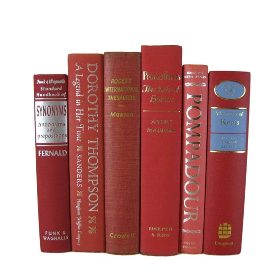 Red Vintage Home Decor Books for Bookshelf Decor Vintage Red Vintage Home Decor Books for Bookshelf Decor Vintage