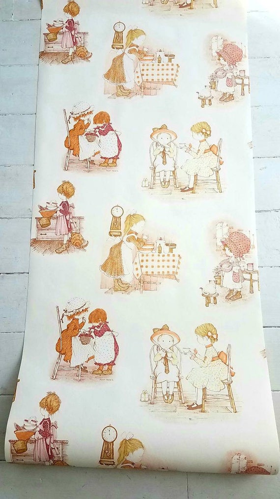 Vintage Holly Hobbie wallpaper roll novelty children's