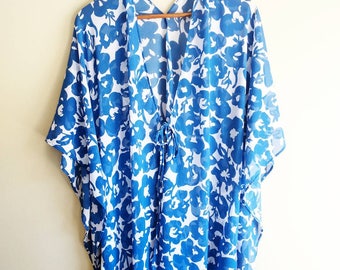 Boho Kimono, Summer Party, Beach Cover up, Long Kimono, Swimsuit Coverup, Chiffon Kimono, Festival Kimono, Summer Outdoors, Duster Kimono