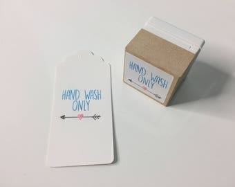 Hand Wash Only Stamp