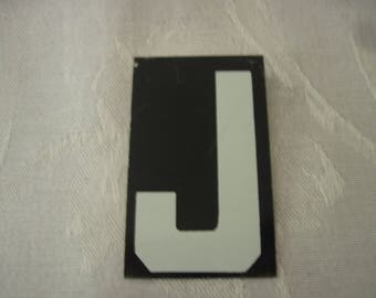 Vintage Sign Board Letter J 2 1/2 Inches By 1 1/2 Inches