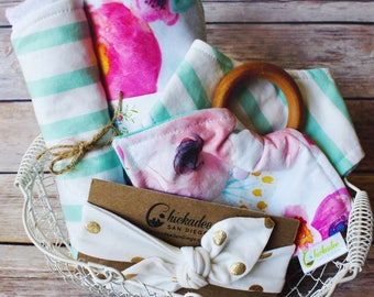 Baby Girl Gift Basket – Boho Baby Blush Florals