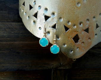 Boucles d'oreilles romantiques en pierres fines