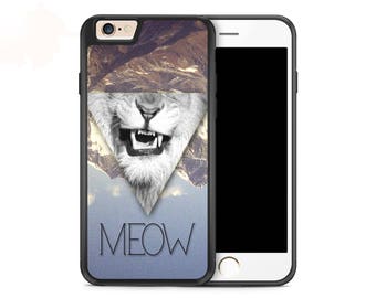 Meow Lion Hipster Geometric Case for iPhone 7 iPhone 7 Plus iPhone 6s iPhone 6s Plus iPhone 6 iPhone 6 Plus iPhone SE iPhone 5s iPhone 5c