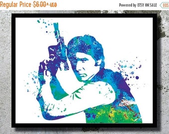 SUMMER SALE Han Solo Blaster Star Wars Han Solo Watercolor Art Print Star Wars Watercolor Star Wars The Force Awakens Poster Children boy ro