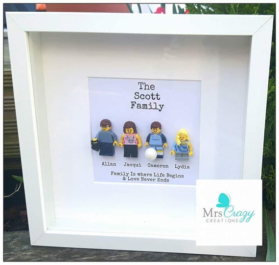 Personalised lego family frame