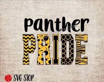 Panther Pride Design - SVG, DXF, PNG, Jpg, Eps - Clip Art Cut File - Silhouette, Cricut, Sublimation Printing - Instant Digital Download