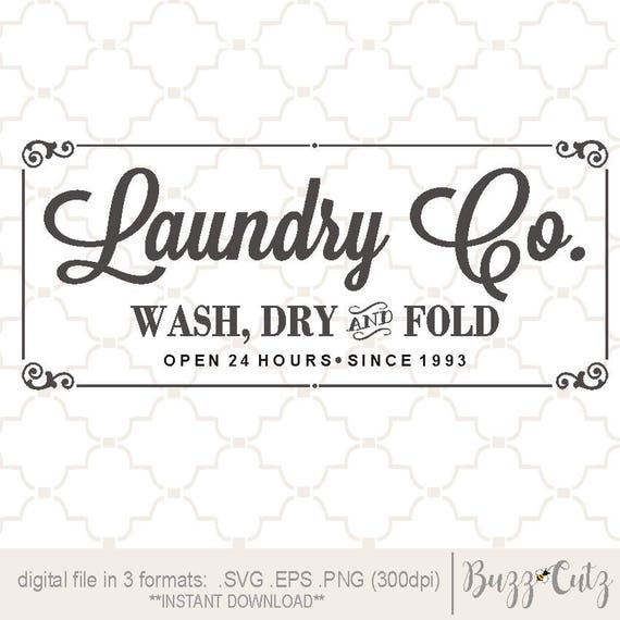 SVG Laundry sign / Laundry Co SVG / Laundry Room Sign / Rustic