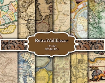30%OFF Vintage maps digital paper , vintage and antique maps of europe, america and the world , old world maps Buy 2 Get 1 FREE