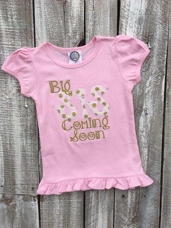 big sister applique shirt