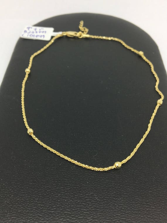 14K Yellow Gold Anklet