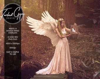 Angel & Demon Wing Overlays + Bonus rainbow wings!