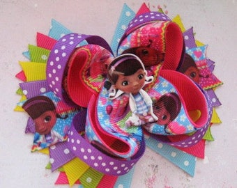 CHRISTMAS SALE Doc McStuffins birthday Gift for girls Jewelry accessories Hair bows Toddler headband Baby hair clip Doc McStuffins party ...