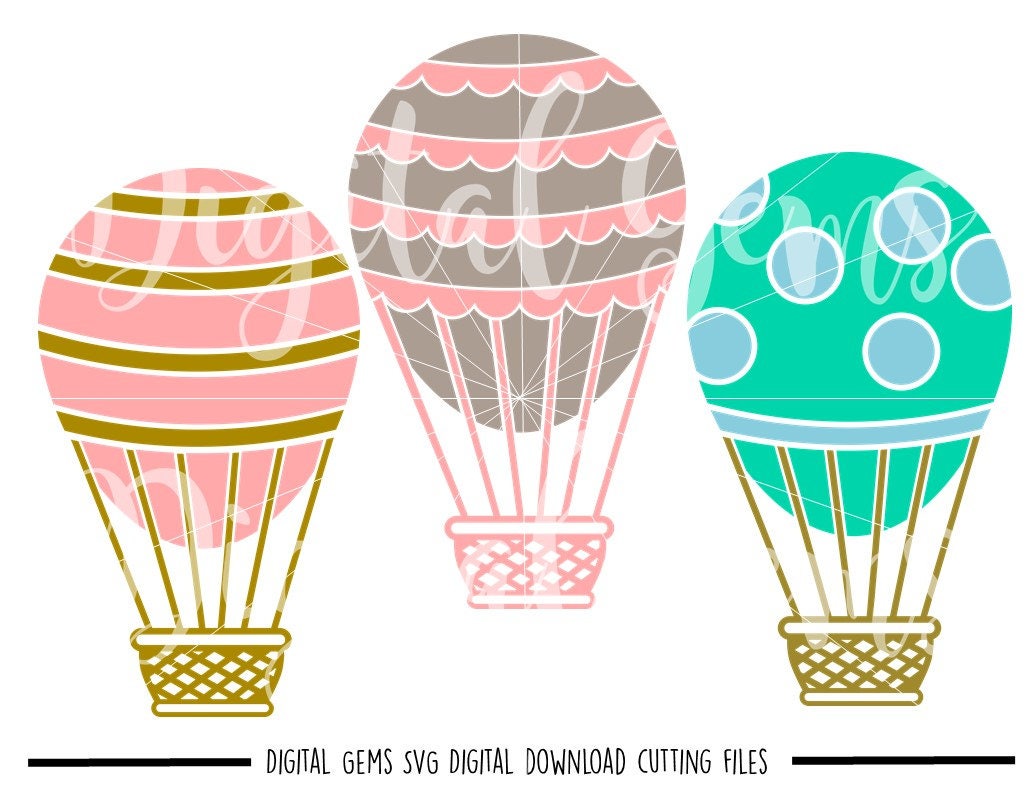 Download Hot air balloon svg / dxf / eps / png files. Digital download.