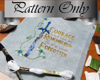 Zelda Breath of the Wild - Cross Stitch Pattern - Courage