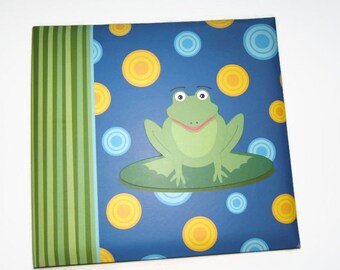 Frog Scrapbook Album - Boy Scrapbook Album - Boy Photo Scrapbook - Frog Photo Scrapbook Album - Boy Scrapbook - Frog Photo Album