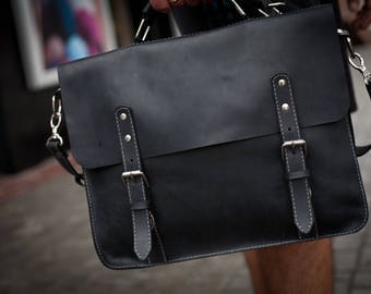 leather briefcase men's leather bag Mens messenger bag mens leather satchel Leather Shoulder Bag leather Laptop bag MacBook Leather Bag