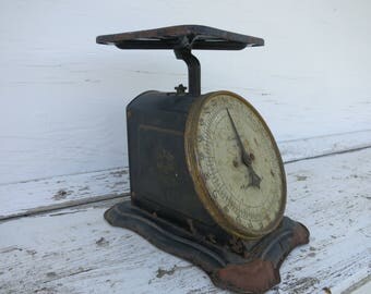 Antique Kitchen Scale Columbia Family Scale Primitive Scale Farmhouse Style Rustic Decor